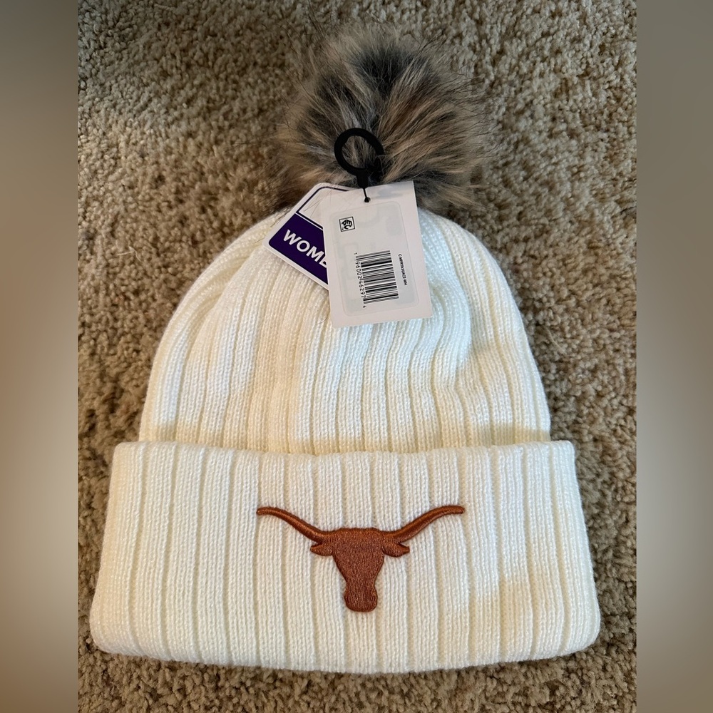 Fan Favorite Texas Longhorns Women’s Pom Pom Cream Beanie